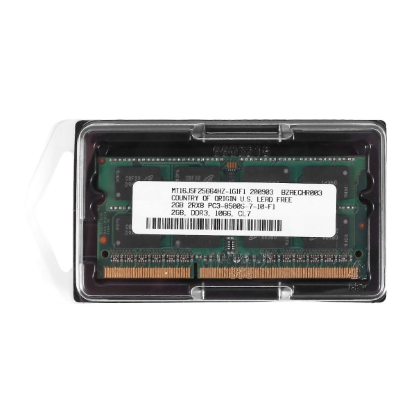 Ddr3 2gb bærbar PC-minne RAM 2rx8 Pc3-8500s 1066mhz 204pin 1,5v bærbar ram  2a7e | Fyndiq