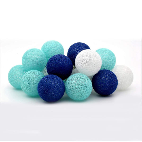 Led Bomullsboll Ljuskedja, Led Bomullsboll Kedja 3m 20 Led Boll Ljus För Inomhus, Flicka Tonåring Babyrum Dekoration Terrass Jul Bröllopsfest