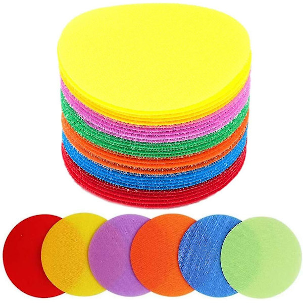 Rundt teppemerke Spot Sit Dot for klasserom Sport Easy Teach Tool Gameorange, Blå, Grønn, Rød, Lilla, Gul 30stk