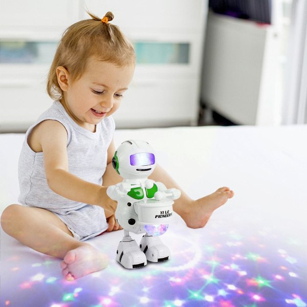 Automatisk elektrisk danselegetøjsrobot LED-lys musikdansrobot atmosfærelys gave