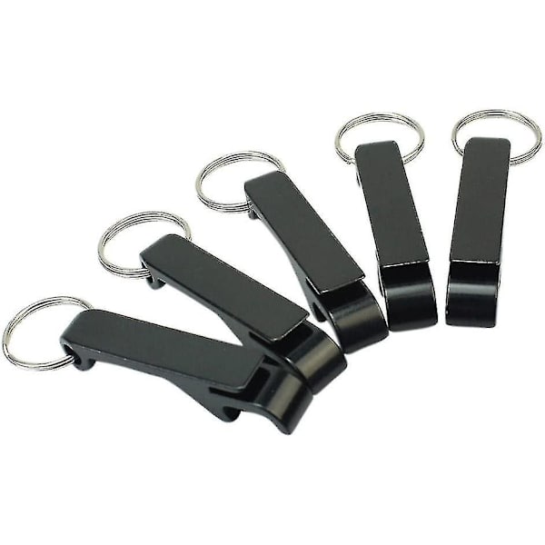 Th pullonavaaja, Mini Pocket Beer Opener Monitoiminen Luova Pullonavaaja Avainperä (musta) (5 kpl)
