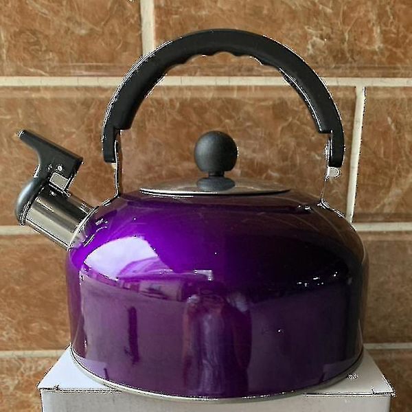 Hem Visselpipa Vattenkokare För Gasspis 3l Rostfritt Stål Flaska(röd)