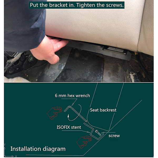 För A6L A4 A6 ISOFIX Set Fäste Barnsäkerhet för Sätesgränssnitt atch Connector