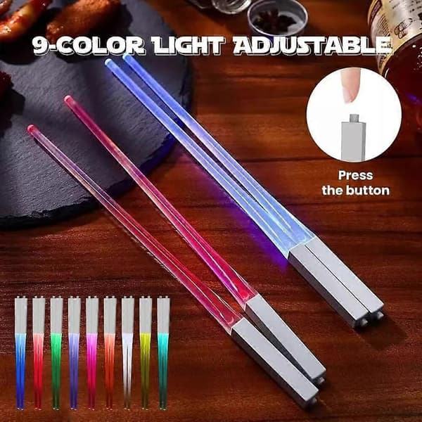 Jedi Spisepinde, Jedisticks Spisepinde, 9 Farvevariationer LED Spisepinde White 1pc