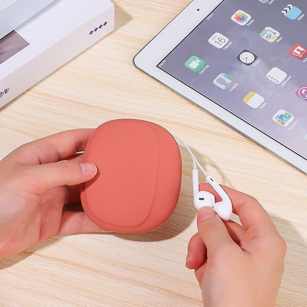 Hovedtelefon Opbevaringsboks Silikone Earphone Data Kabel U Disk Organizer