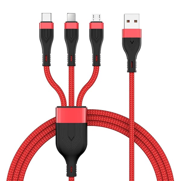4ft 100w Hurtig Lading Laptop Kabel For Ios Type-c Telefon Multifunksjonell 3 I 1 Data Lading Kabel-r