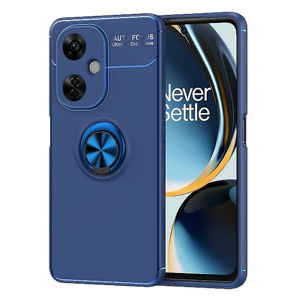 OnePlus Nord CE 3 Lite 5g / Nord N30 5g Tpu-puhelinkotelo, jossa jalusta ja putoamissuoja, rengaskiinnikkeellä Blue