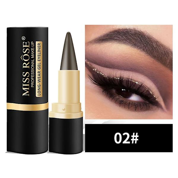 Vandtæt Eyeliner Eyeliner Mat Hurtigtørrende Eyeliner Single-head Sort Solid