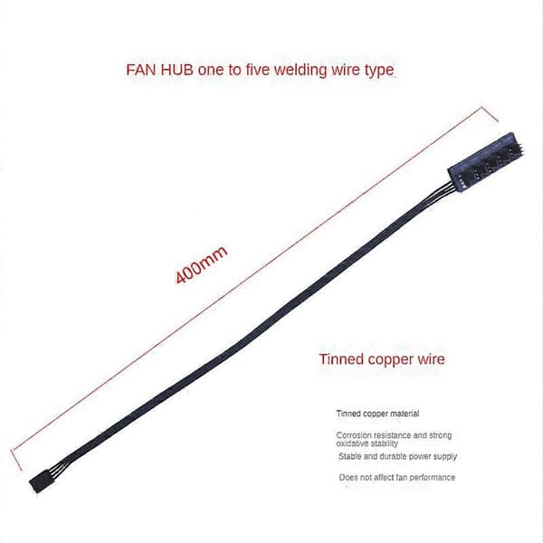 40 cm 1 til 5 4-Pin Molex TX4 PWM Blæser CPU HUB Splitter PC Kabinet Chasis Køler Forlængerkabel Adapter Controller