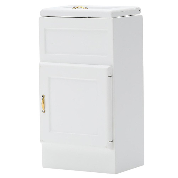 Jääkaapin lisävarusteet Mini House Accessory Jääkaapin malli Miniatyyrikohtauksen lisävaruste Nuketalo Huonekalusarjat Puinen Miniatyyrisarja