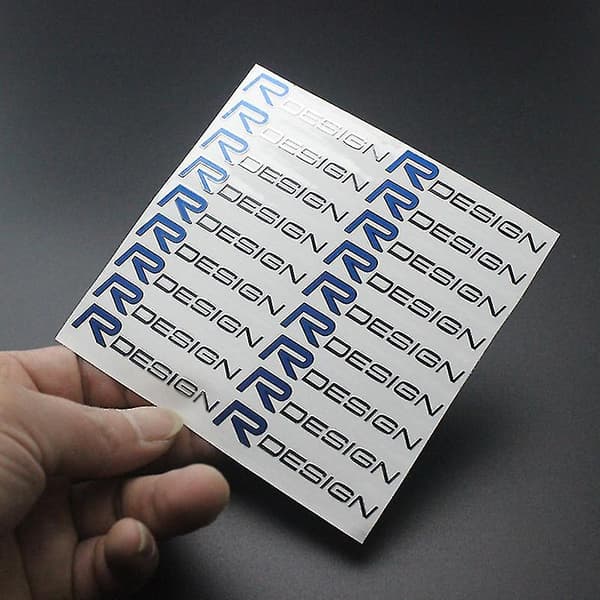 2 stk. R Design Bilsticker og Dekaler til Indvendig