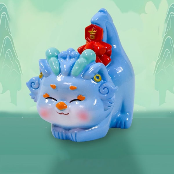 Nytår Lucky Dragon Blind Box Kreativ Håndlavet Mode Spil Sød Harpiks Håndværk Drage År Beast Ornament Gave