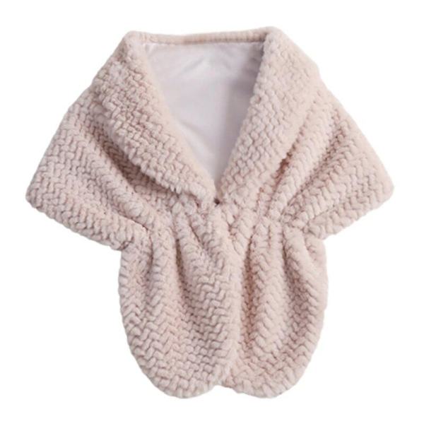 Vinter Elegant Dame Imiteret Pels Kappe Brude Imiteret Pels Frakke Kvinder Bryllup Sjal Aften Fest Wraps Slim Pels Skulder Kapper MB L