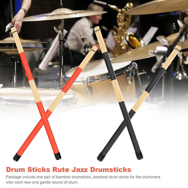 2 par trommestikker børster jazz trommestikker praktiske trommestikker til dygtige trommeslagere til at skabe nye