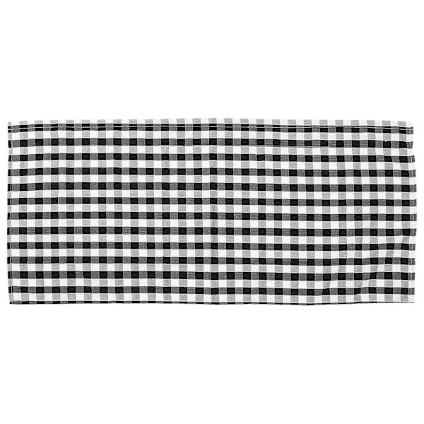 Buffalo Plaid Valance Gardin Svart Og Hvit Rutete Gardin Kjøkkengardin