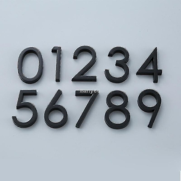 Sort nummer 8 moderne selvklæbende dørnummerklistermærker