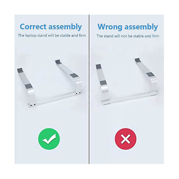 Stabil stasjonær bærbar PC-stativ Ergonomisk aluminium-datamaskin