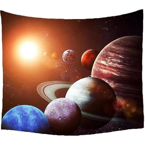 Solar System Tapestry Printed seinälle ripustettava kuvakudos Polyesterivaippa (värillinen 1kpl)