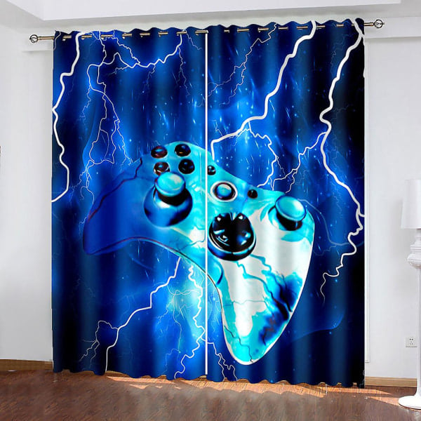 Mustanout Verhot Pojille ja Teineille 132 x 160cm Moderni Tyyli Videopelit Verhot Lapsille ja Tytöille
