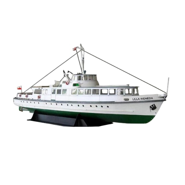 Utsökt 3d 1/100 polsk Lilla Weneda Coast Ferry Paper Boat Model