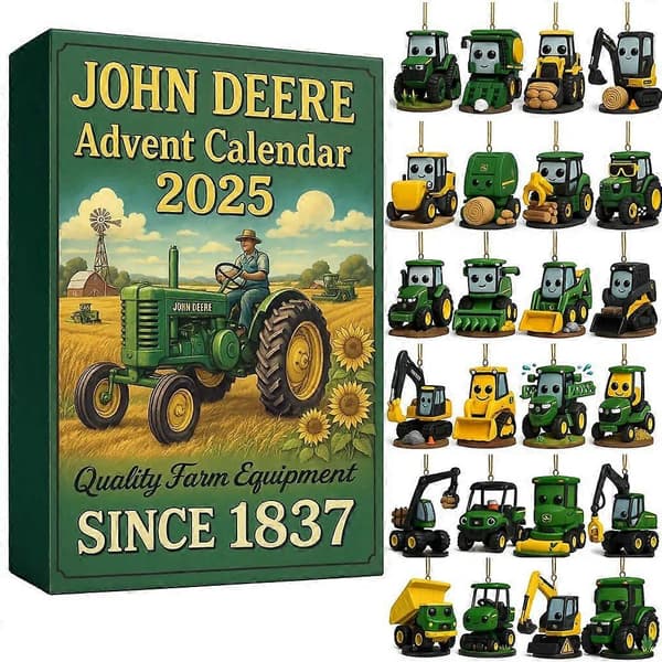 24-dagers John Deere Adventskalender 2025 Traktor Blind Box