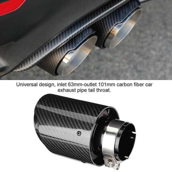 Universal Avgassystem i Kolfiber 63mm Inlopp-101mm Utlopp - Bilmodifieringstillbehör