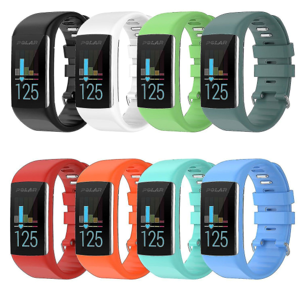 Mjukt silikon sportarmband för Polar A360 A370 Smart Watch (storlek: vit)