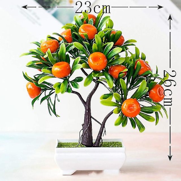 Keinotekoiset kukat + maljakko Tekokasvit Bonsai Pieni puu Ruukutettu koriste Deko Koti sisustus Hää Puutarha Syksy sisustus Maalaistalo 16 heads orange