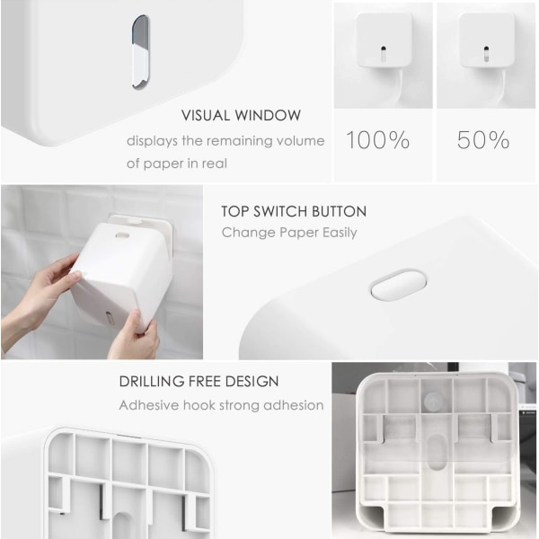 Toiletrulleholdere Vægmonteret selvklæbende toiletpapir