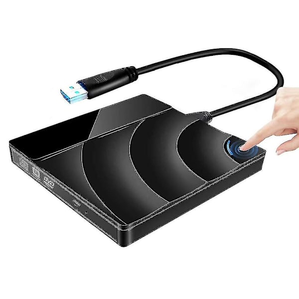 Extern CD/DVD-enhet, USB 3.0 & Typ C-adapter CD DVD RW Re