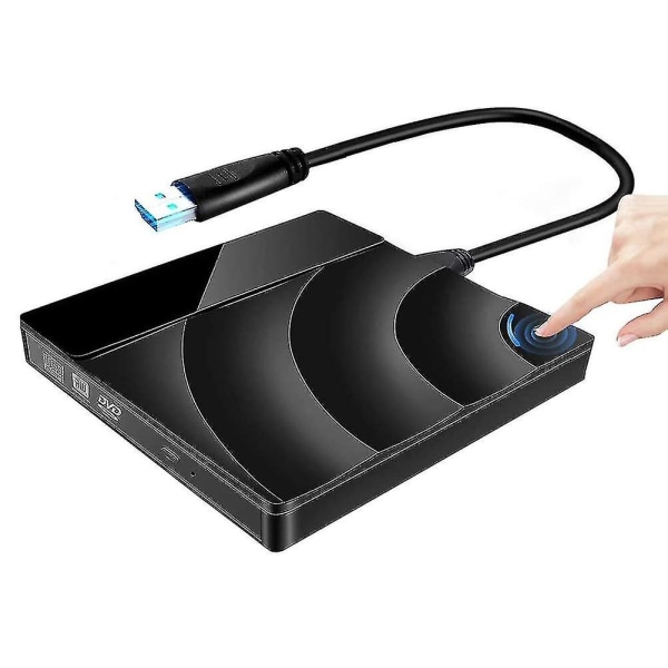 Ulkoinen CD- ja DVD-asema, USB 3.0 ja tyyppi C -sovitin CD DVD RW Re