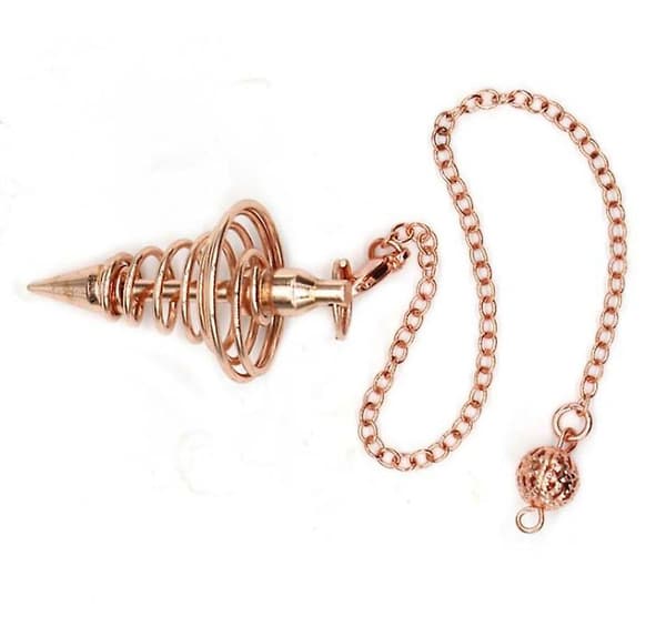 Kobberbelagt Vortex Point Pendul for Spådom og Healing