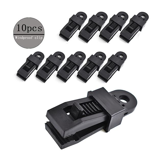 10 st Tälttakclips Utomhus Vindrepklämmor Markis Vindrepklämmor Campingtälttillbehör