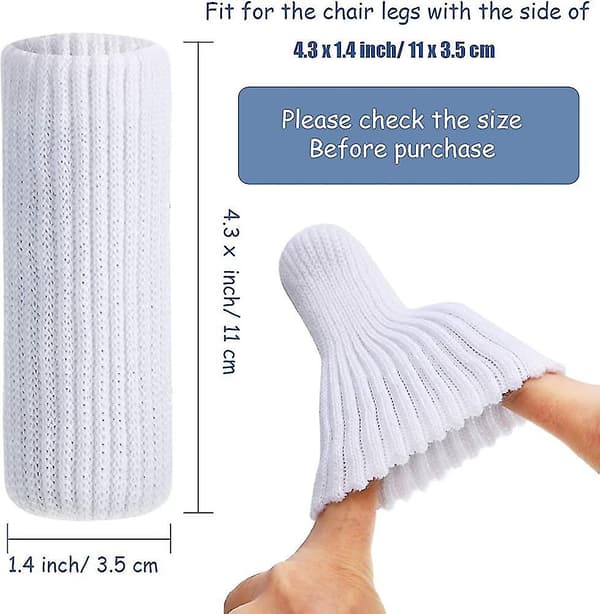 Stolsbenskydd, 32-pack stickade möbelstrumpor ben golv