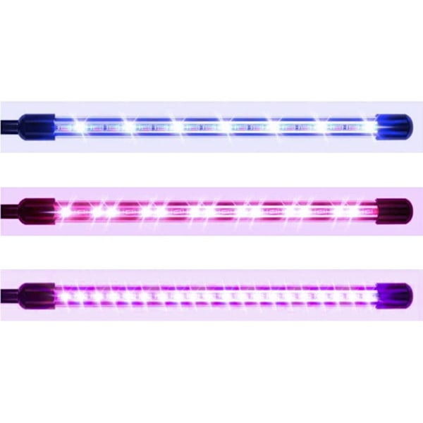 Plantelampe med 4 justerbare arme - LED Sort
