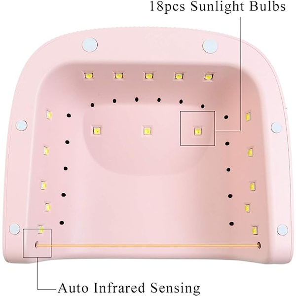 48W Professionell LED-lampa för nageltorkning med solljus, snabbhärdande för alla gellack, nagelkonstverktyg, smart timerutrustning