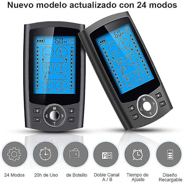 Tens Hjem Digital Meridian Massager Cervical Spine Massager Håndholdt Lavfrekvent Elektronisk Puls Fysioterapi Instrument Silver
