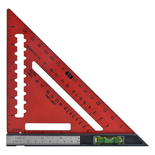 Avtagbar Triangulär Linjal Set Square Hög Triangulär Platta Justerbar W -meter Röd