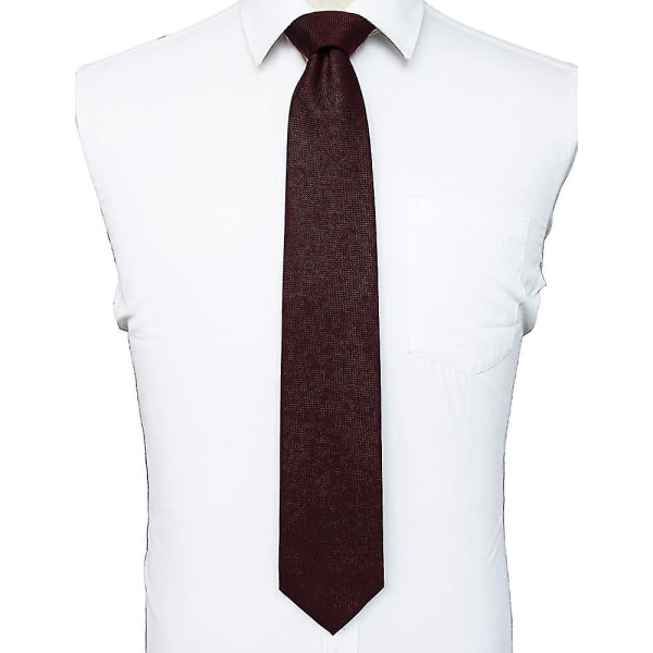 Mænds slips klassisk bomuld ternet flerfarvet inklusiv firkantet bindeklips