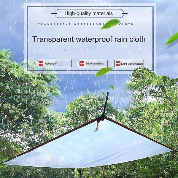 Klare presenninger, støvtæt regntæt presenningsplade med metalgennemsigtige gennemsigtige