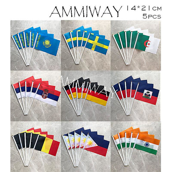 14x21cm 5 st flaggor för små nationer i Azerbajdzjan