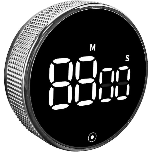 Kjøkken Timer, Digital Timer LCD-skjerm, Minuttteller med magnetisk, roterende nedtelling, Timer brukes til matlaging, grill, læring, sport