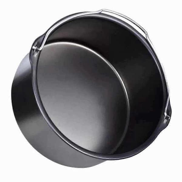 6/7/8'' Non-stick kageform bageplade rund stegekurv bageform sort 7 tommer 7 inch