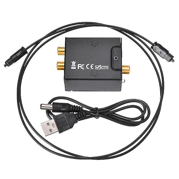 Digital til analog lydkonverter optisk fiber Toslink Coax
