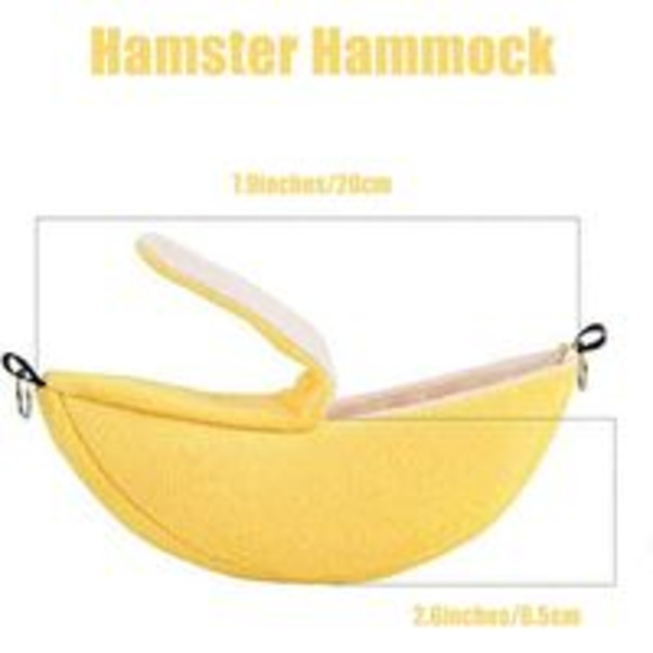 Hamster Hengekøye for Bur, Marsvin Seng Hus, Smådyr Banan Vinter Varmt Hengekøye Hus Bur Reir Hamster Tilbehør for Sukkerflygern Ekorn