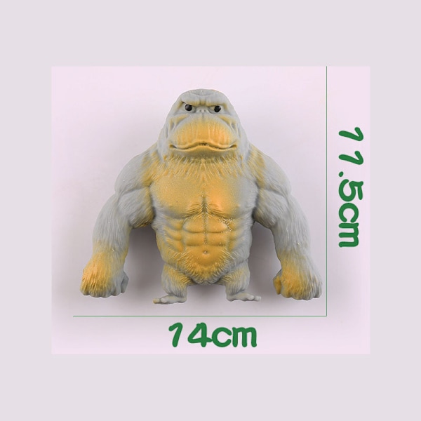 Gorilla Elastisk Svamp Blød Abe Gorilla Dekompression Legetøj Udluftningsdukke 250g gray orangutan