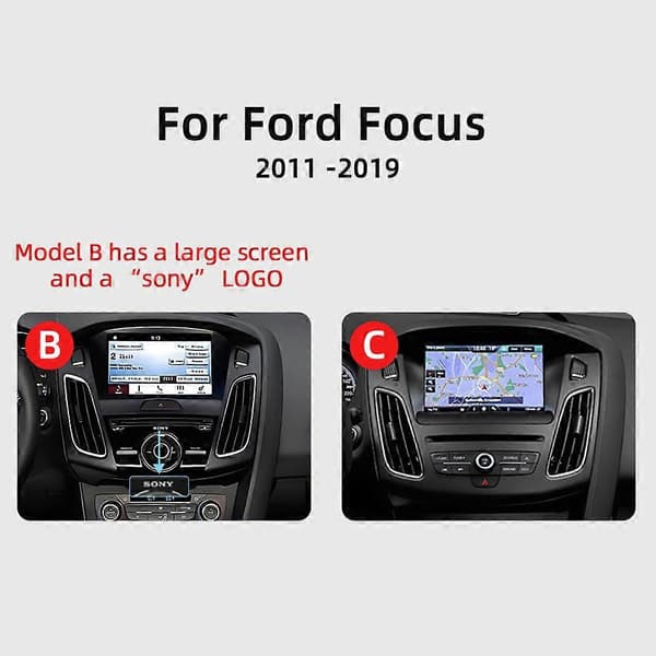 Ruancheng 2 din Bluetooth-sendere Bil Android-radiokabel for Ford Focus 2011-2019 Høyeffektledning