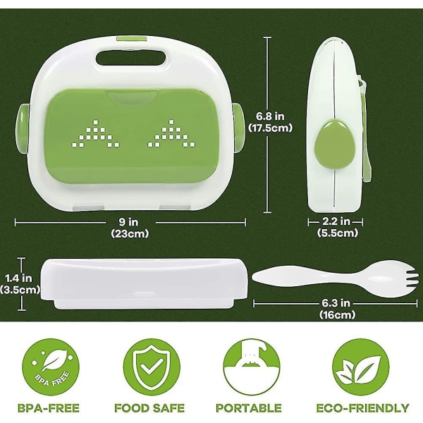 Isolerad matlåda Barnlåda Lunchbehållare med gaffel för kvinnor, barn