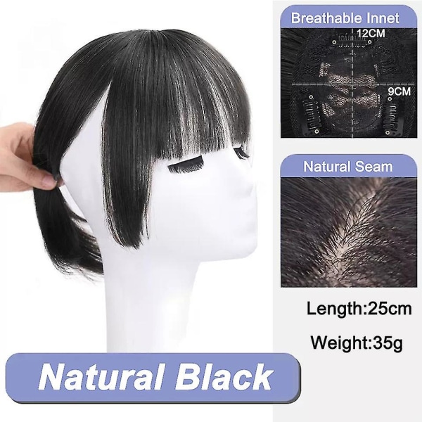 Lupu Syntetisk Svart Lys Brun Clip In Hair Bangs Hårpynt Tilbehør Fake Fringe Clip In Hair Extensions Clip In Hair Piece Natural Black