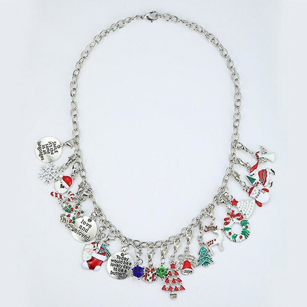 Jule-adventskalender 24 charms diy halskæde armbånd sæt til jul